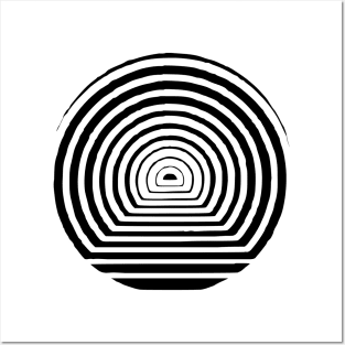 Black and White Optical Illusion Posters and Art